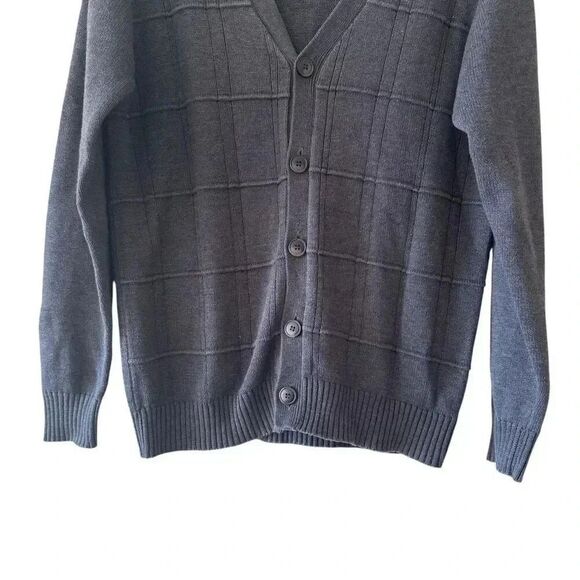 Oscar De La Renta Mens  Classic Quiet Luxury Charcoal Gray Grandpa SZ S #2311 - Picture 10 of 11